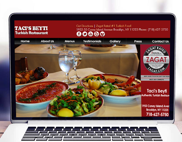 turkish restaurant website design
