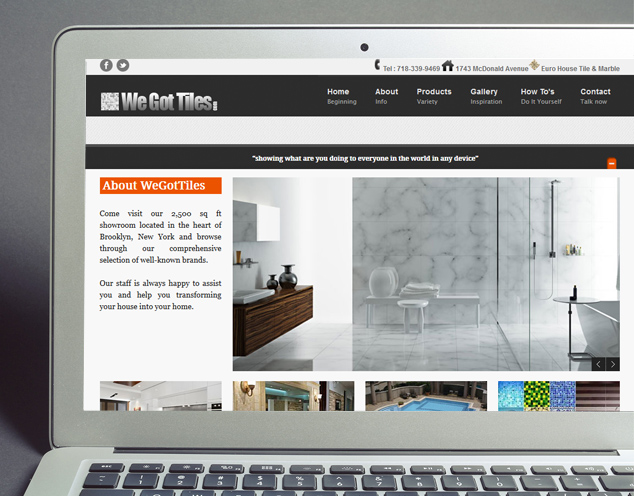tile company web design